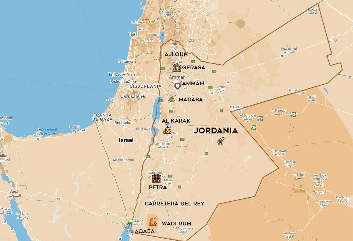 mapa de jordania Geografia